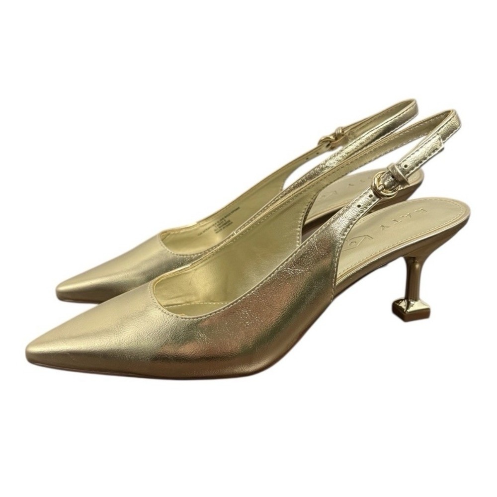 Katy Perry Pump Oceanview Mettalic Gold Slingback Champagne Shoeâ Womens 7 New